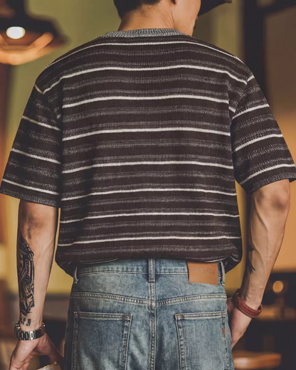 トゥームストーン コントラストネックマルチボーダーニット 2591