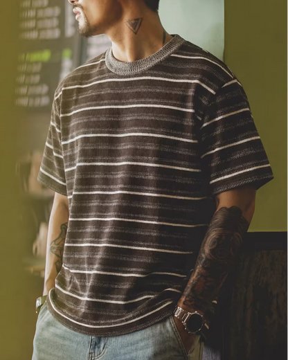 トゥームストーン コントラストネックマルチボーダーニット 2591