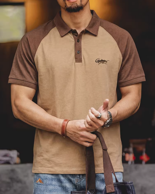 ブライスビル ラグランスリーブバイカラーポロ 2612