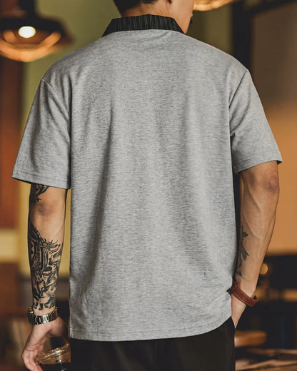 パレスティン クレリックハーフジップポロシャツ 2643