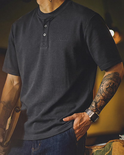 ヤキマ ベーシックヘンリーネックTシャツ 2659