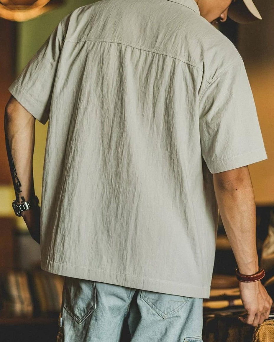 ラトン Vネックハーフボタンプルオーバーシャツ 2592