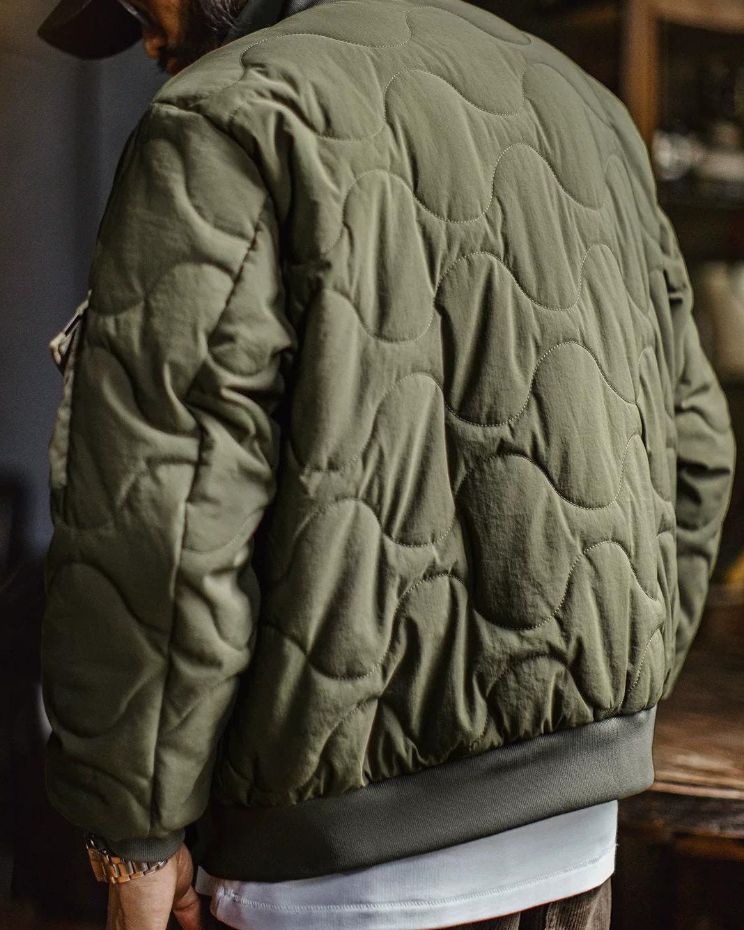 エルマイラ ミリタリーキルティングボンバー ジャケット 2372