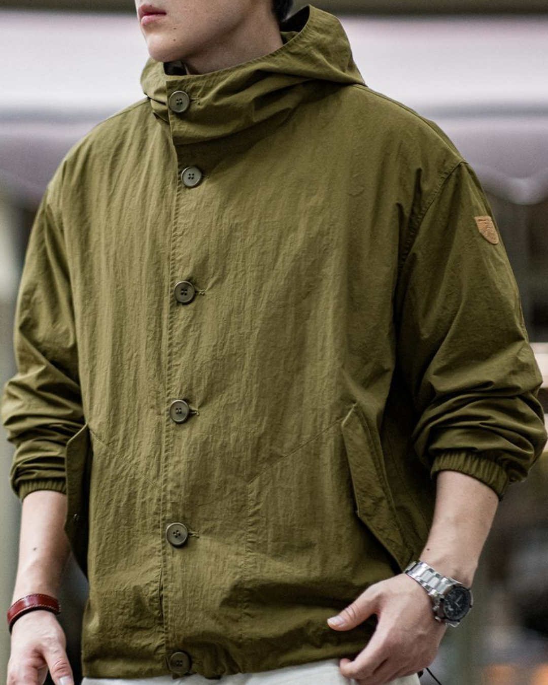 キーウェスト スタンドカラーライトブルゾン 2217