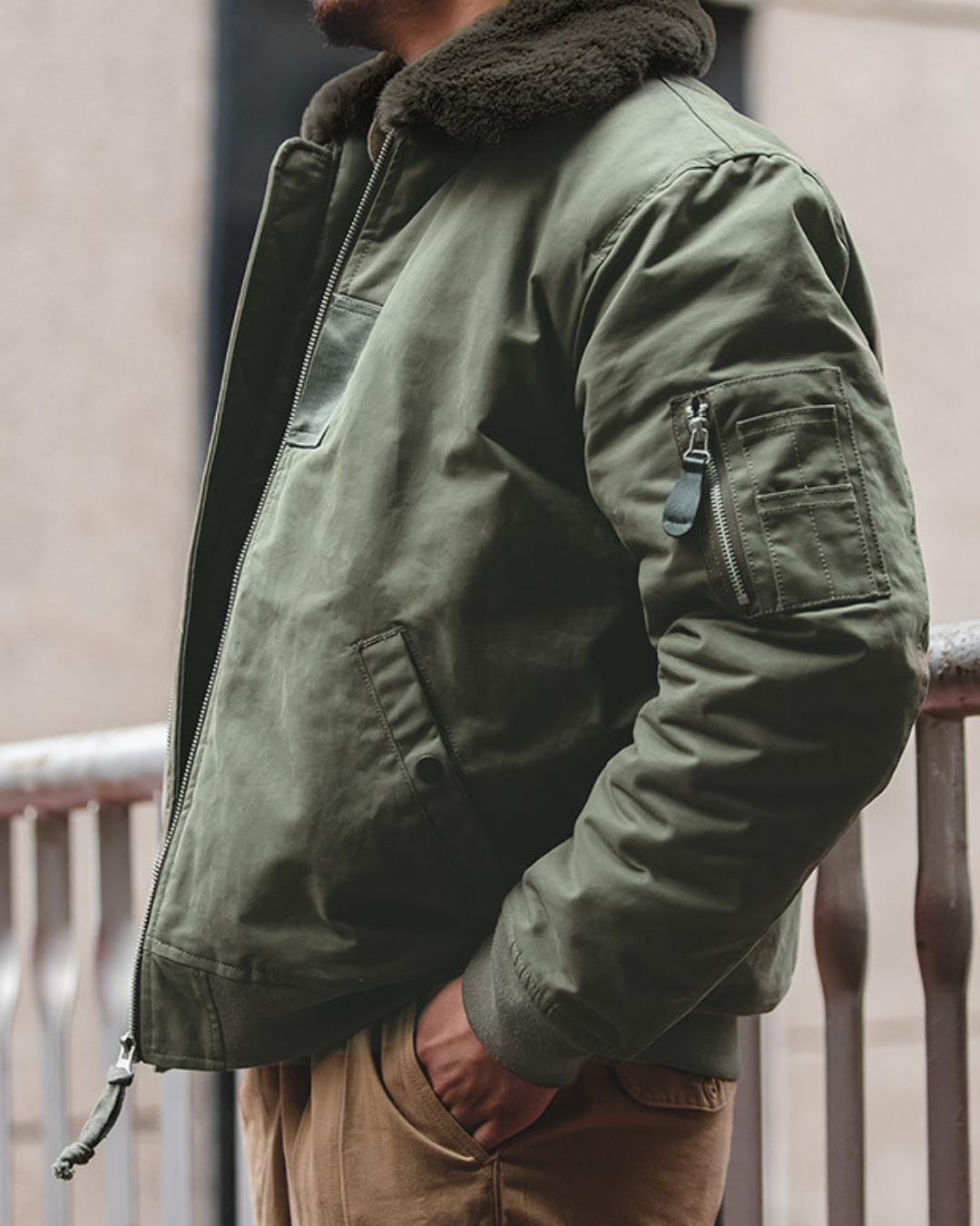 フィオナ ボアカラ―ミリタリージャケット 2185