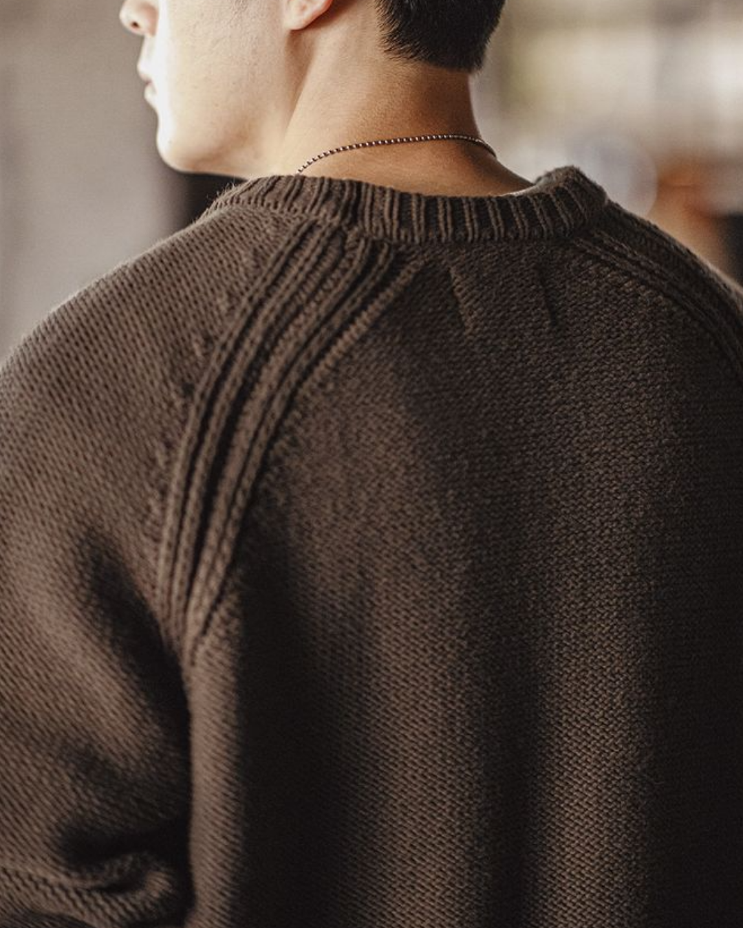 エイヴリル ラグランニードルライン ニット 2193