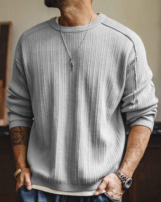 アントニア クルーネックルーズフィットリブニット 2188