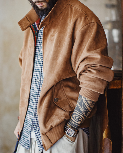 エイプリル  スエードタッチスタンドカラージャケット 2187