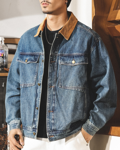 セーラム コーデュロイカラ―デニムジャケット 2202