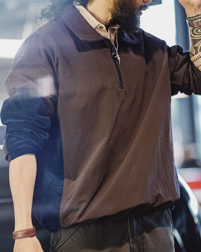 アマリロ コーデュロイ切替ハーフジップスタンドジャケット 2276