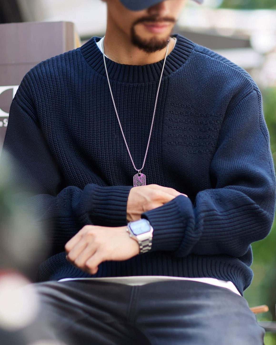 リフエ 切替デザインニットプルオーバー 2378