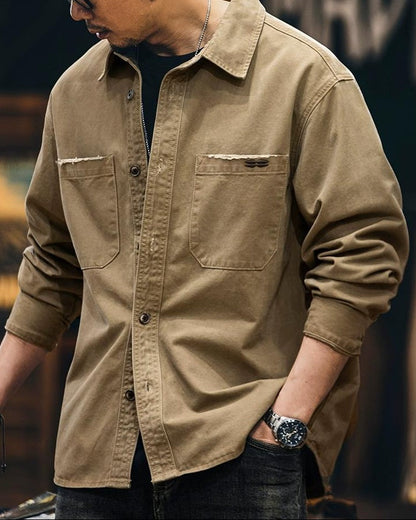 フランクフォート ダメージポケットCPOシャツジャケット 2349