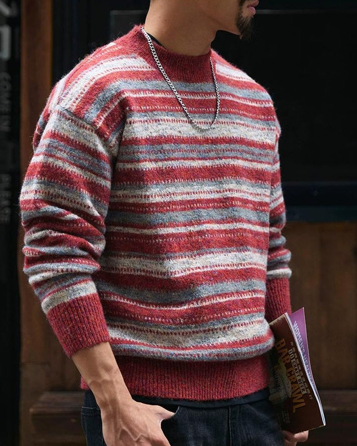 バーリントン メランジカラーマルチボーダーニット 2292