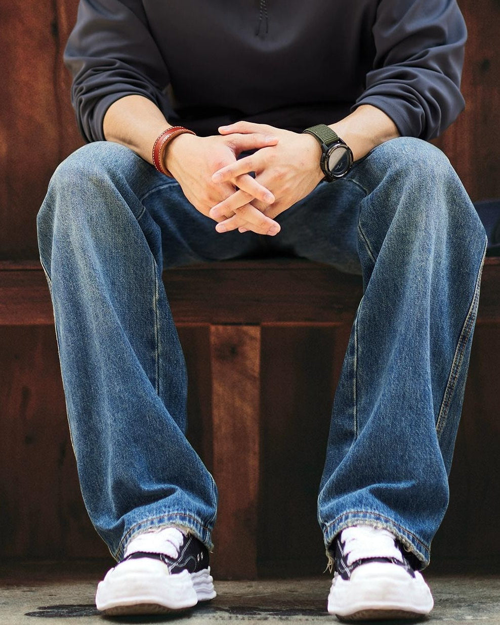 グロスター ルーズストレートデニムパンツ 2306