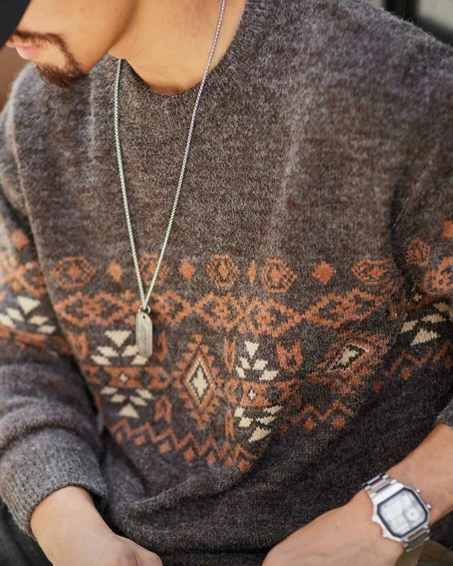 サンアンジェロ トライバルジャカードニット 2393