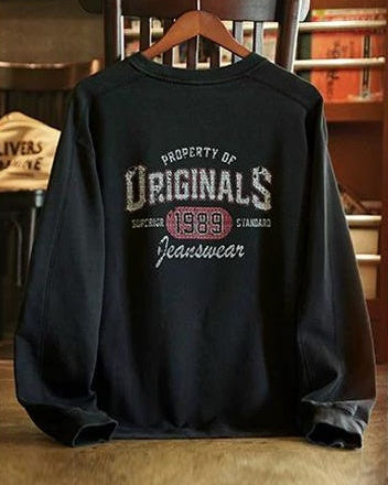 ワクサハチー バックプリント裏フリーススウェットプルオーバー 2394