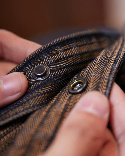 ブライアン ヘリンボーンストライプデニムシャツ 2330