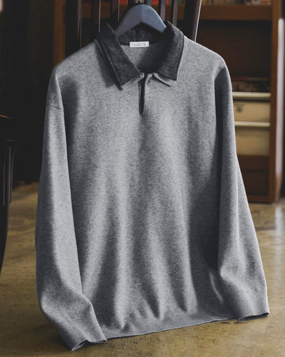 ウォーターベリー フェイクレイヤードポロカラーニット 2374