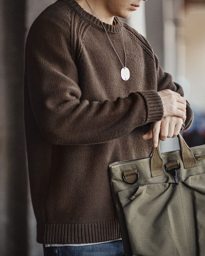 エイヴリル ラグランニードルライン ニット 2193