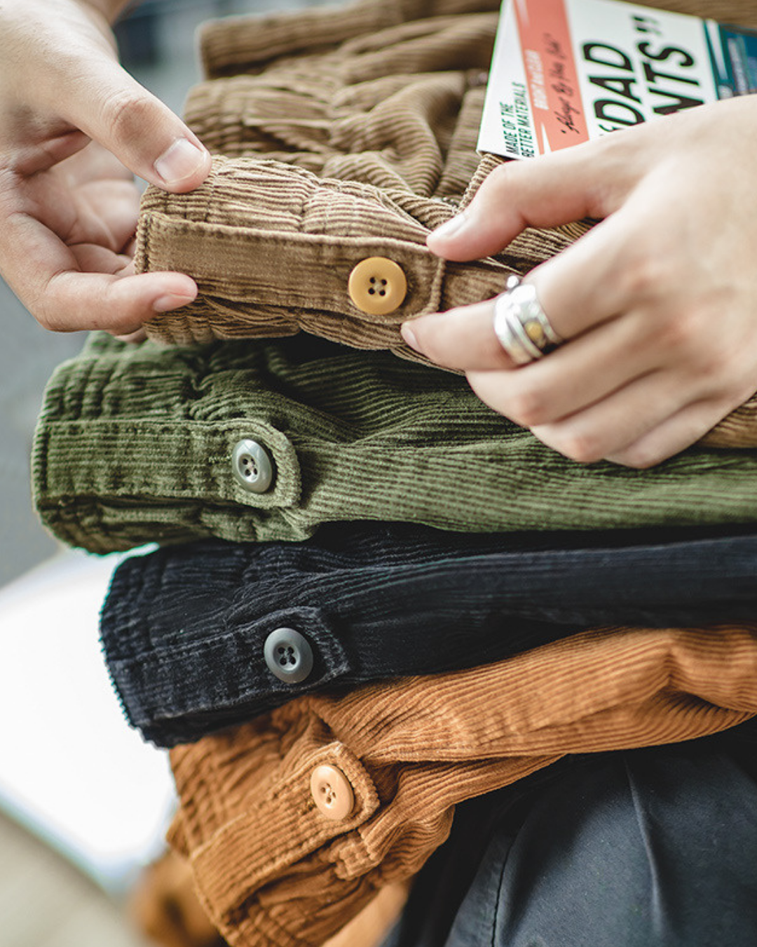 グランドラピッズ コーデュロイカラーワークパンツ 2221