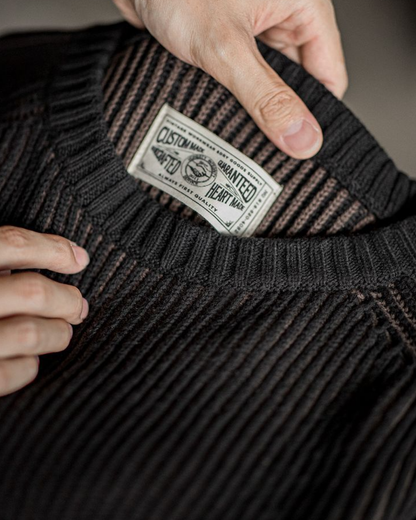 オーレリア ステッチツートンカラーリブニットプルオーバー 2192