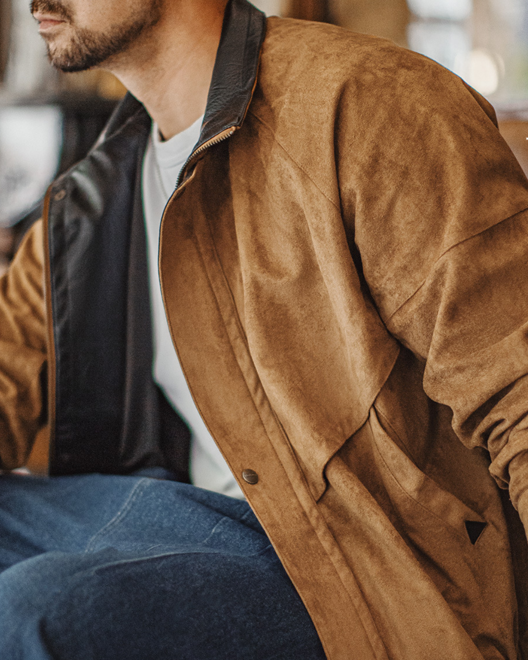 スエードタッチ切り替えジャケット 2237