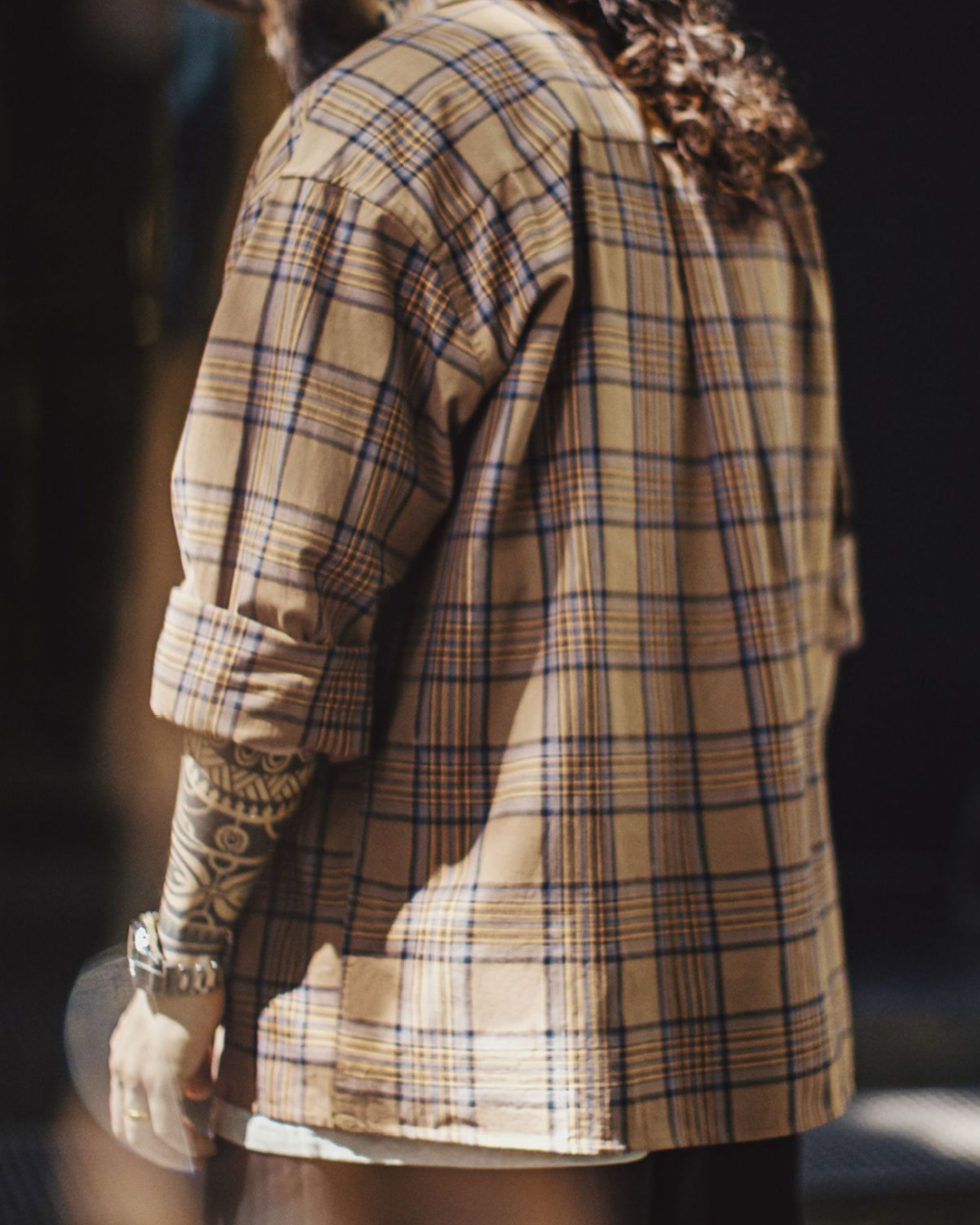 シルバーシティ ヴィンテージブラウンチェックワークシャツ 2265