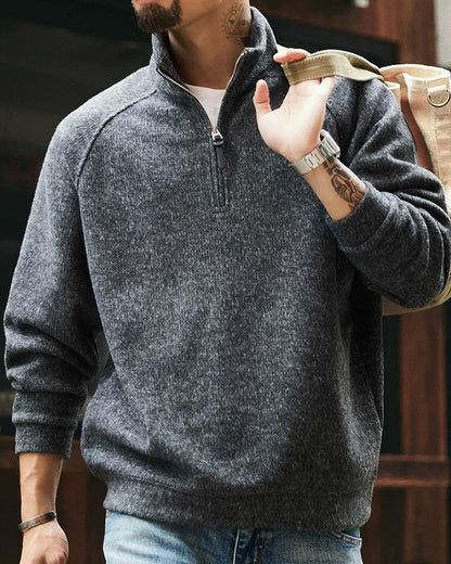 サンルイス スタンドカラーハーフジップスウェット 2389