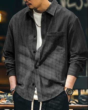 タスカルーサ レトロストライプロングシャツ 2350