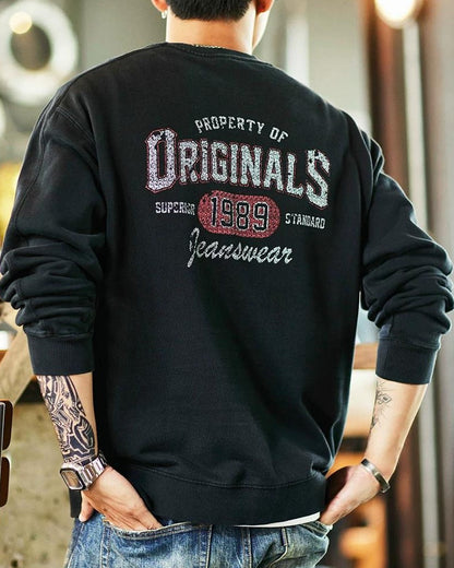 ワクサハチー バックプリント裏フリーススウェットプルオーバー 2394