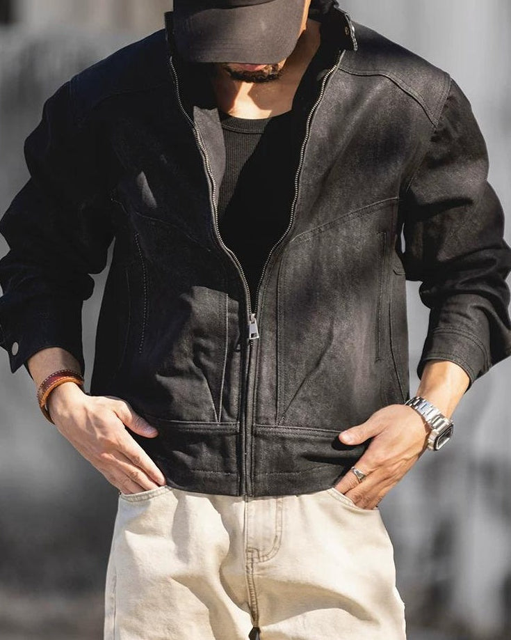 エイケン スタンドシングルフルジップブルゾン 2494