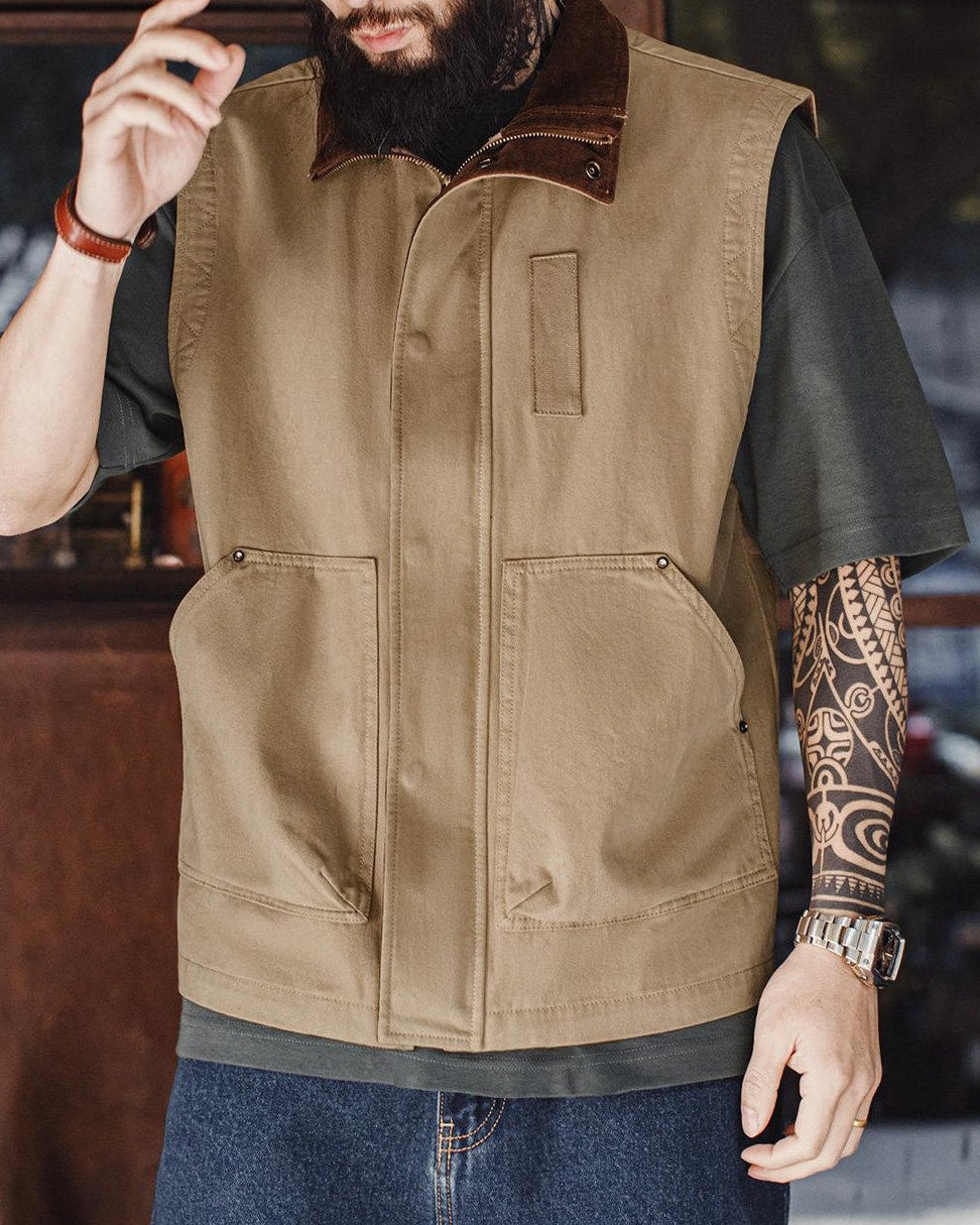 フェアホープ コーデュロイカラーユーティリティワークベスト 2545