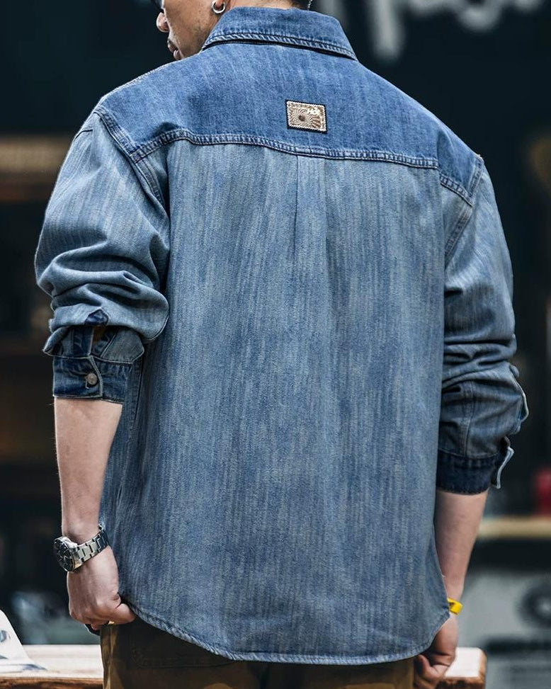 エンタープライズ ダブルポケットコントラストパネルシャツ 2421