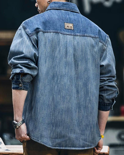 エンタープライズ ダブルポケットコントラストパネルシャツ 2421