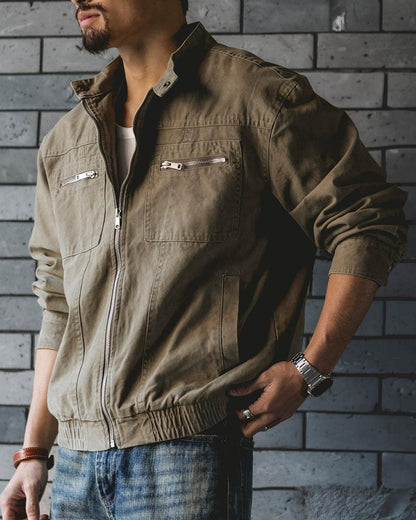 キーン スタンドカラー胸ポケジップブルゾン 2486