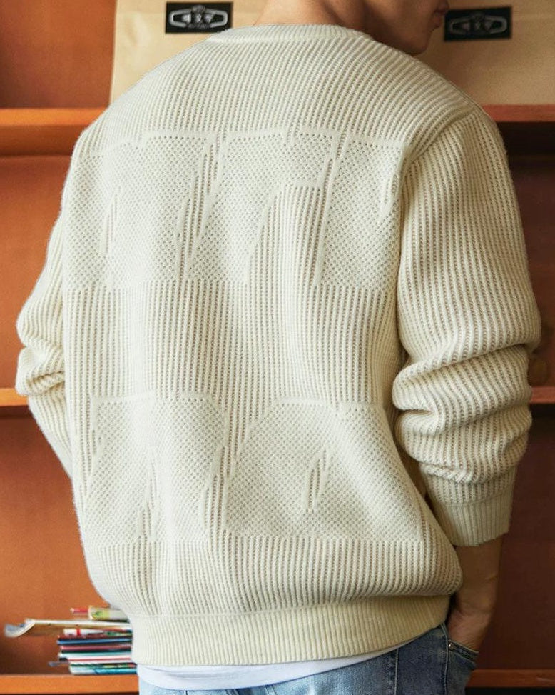 カレキシコ ラギッドテクスチャークルーネックニット 2385