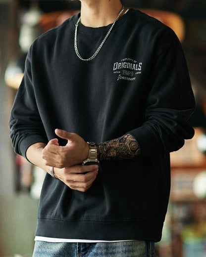 ワクサハチー バックプリント裏フリーススウェットプルオーバー 2394