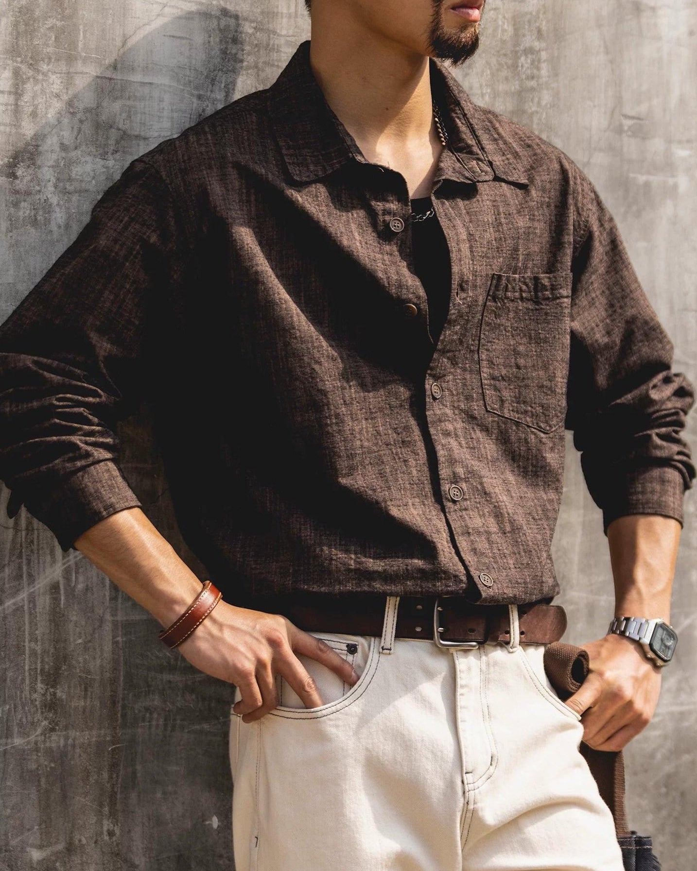 ソコロ ヴィンテージリラックスオープンカラーシャツ 2542