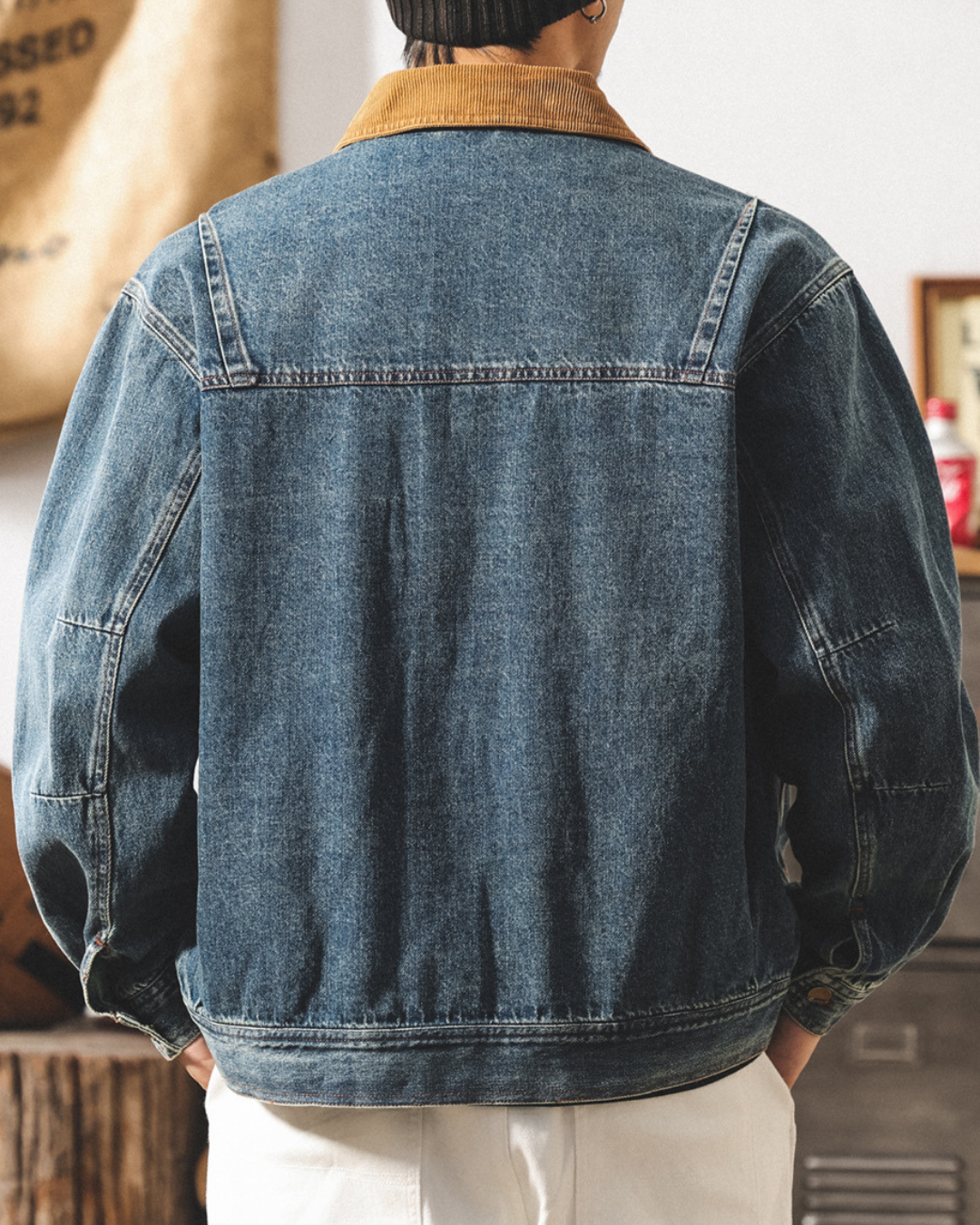 セーラム コーデュロイカラ―デニムジャケット 2202