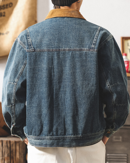 セーラム コーデュロイカラ―デニムジャケット 2202