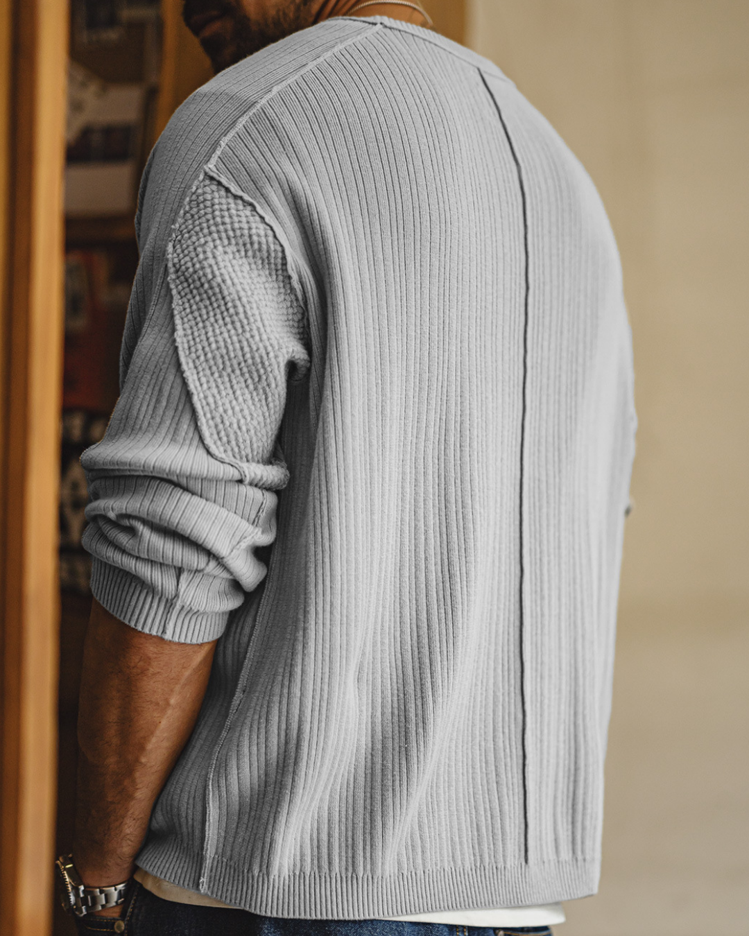 アントニア クルーネックルーズフィットリブニット 2188