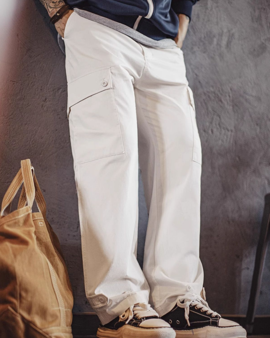 コディ オフホワイトフラップポケットカーゴパンツ 2272