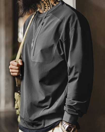 フォートワース ジップポケットクルーネックトップス 2274