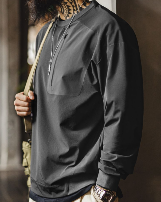 フォートワース ジップポケットクルーネックトップス 2274