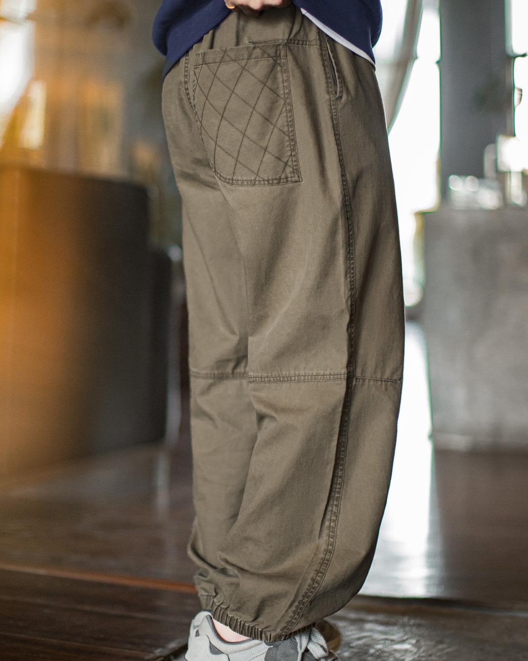 ヘンダーソン バギーシルエットキルトステッチイージーパンツ 2258