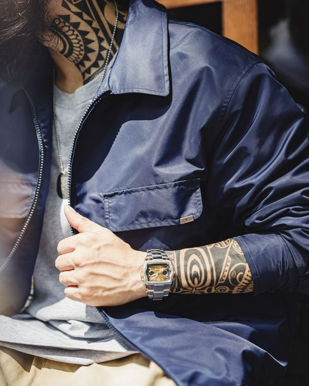 タンパ バック刺繍ナイロンジャケット 2215