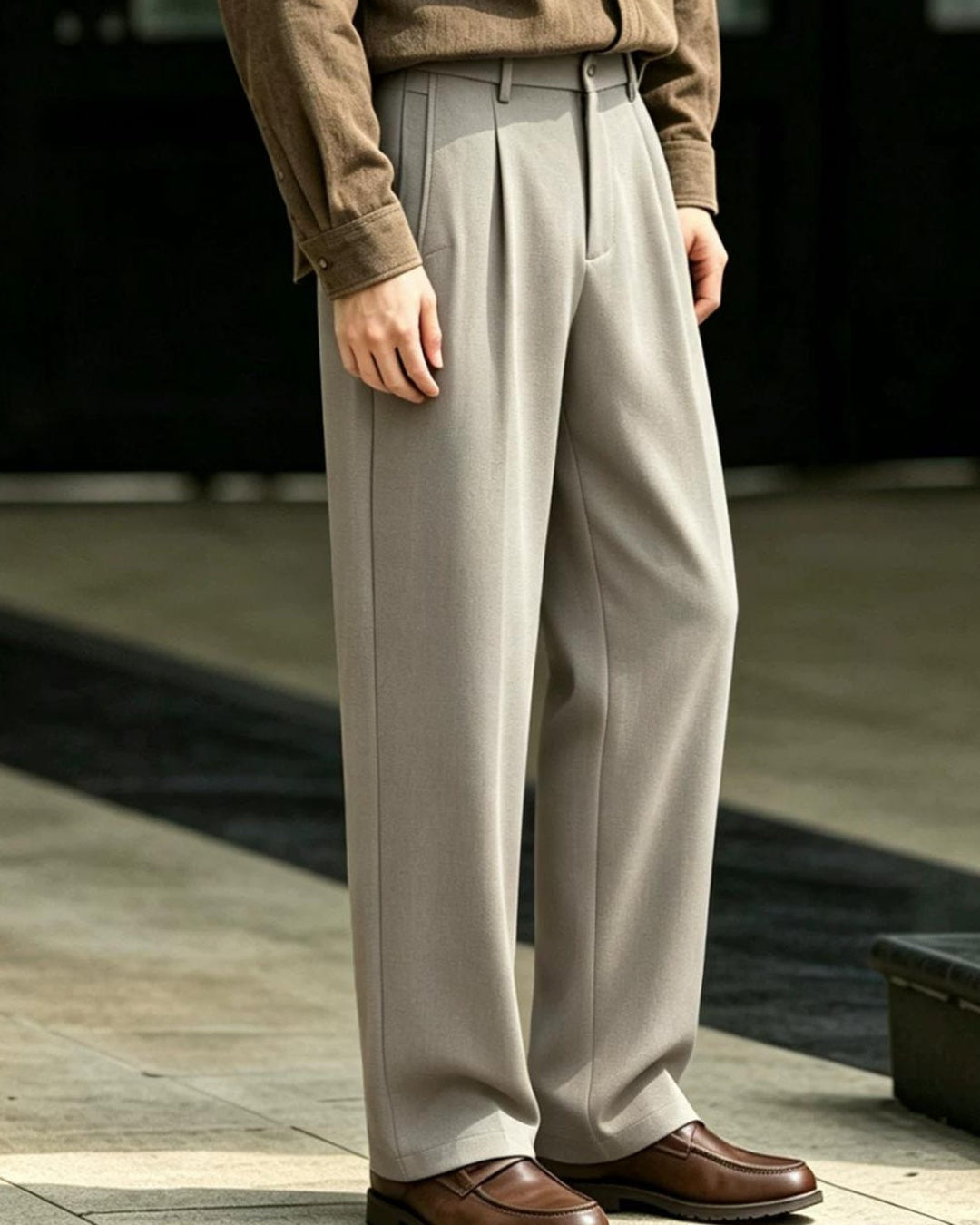 ホランデール ワンタックワイドスラックス 2858