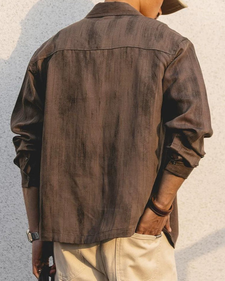 ウィルクスバリ オープンカラーリラックスシャツ 2483