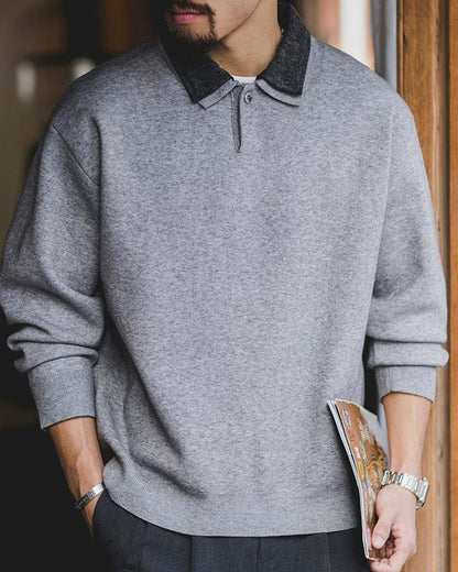 ウォーターベリー フェイクレイヤードポロカラーニット 2374