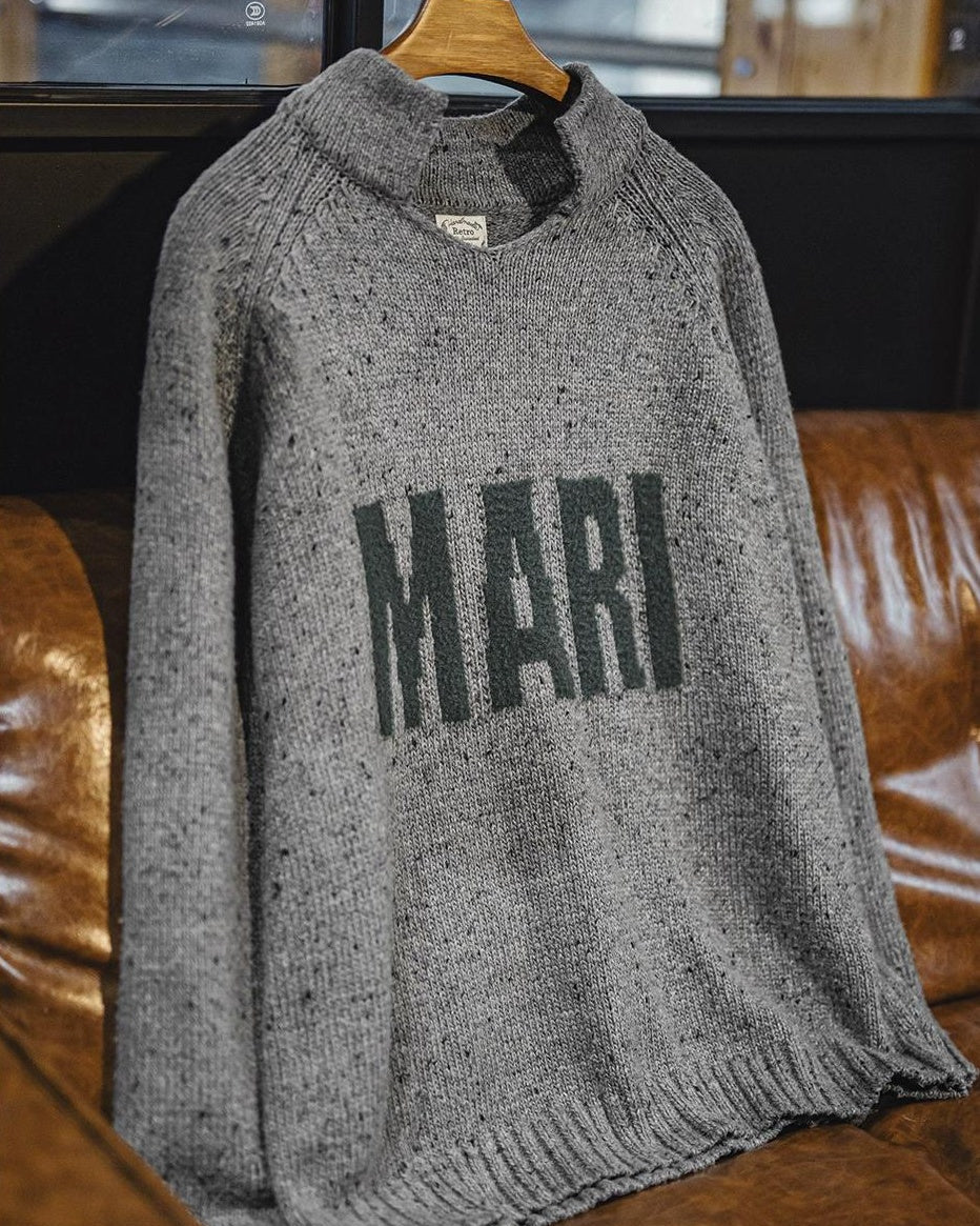 クリアウォーター ネップヤーンロゴセーター 2285